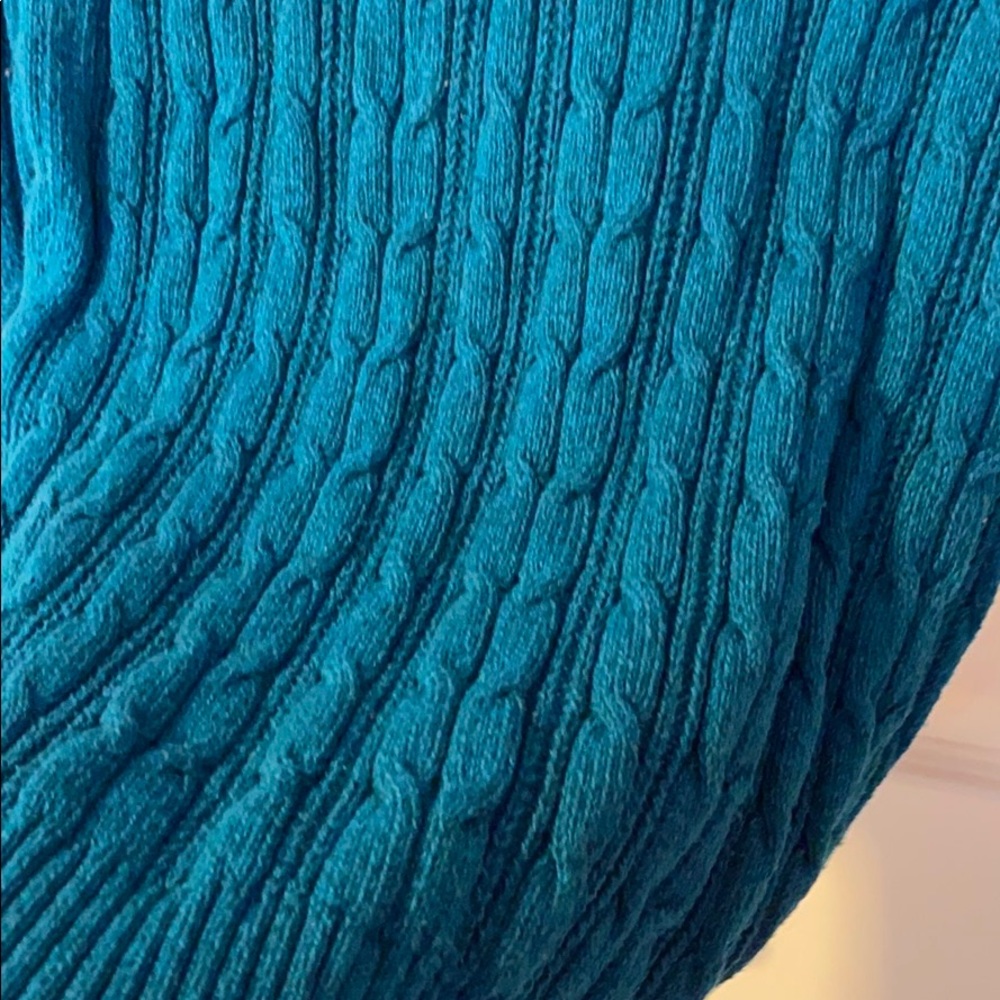 St John’s Bay teal knit sweater - Picture 6 of 6